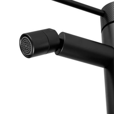 Mitigeur de bidet monotrou avec mousseur orientable, noir mat, GoodHome Owens