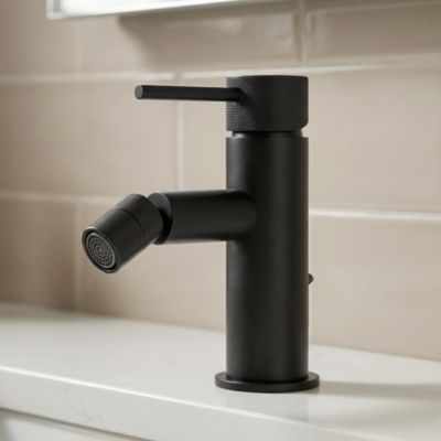Mitigeur de bidet monotrou avec mousseur orientable, noir mat, GoodHome Owens