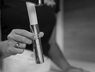 Mitigeur de cuisine 3 Voies Chromé Robinet Bec Rouge Orientable Et Douchette 2 Jets Détachable