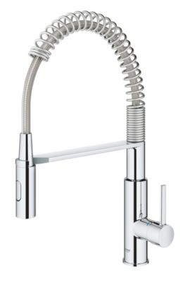 Mitigeur de cuisine avec douchette extractible chromé Grohe Get Pro