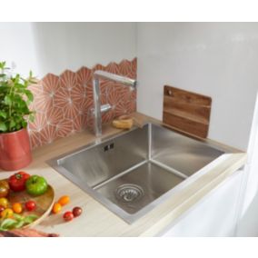 Mitigeur de cuisine avec douchette extractible chromé Hansgrohe Talis M54 H. 296 cm