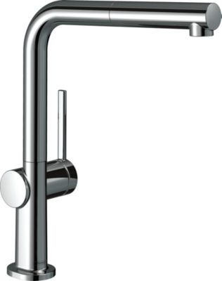 Mitigeur de cuisine avec douchette extractible chromé Hansgrohe Talis M54 H. 296 cm