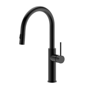 Mitigeur de cuisine avec douchette extractible noir Essebagno Reverso