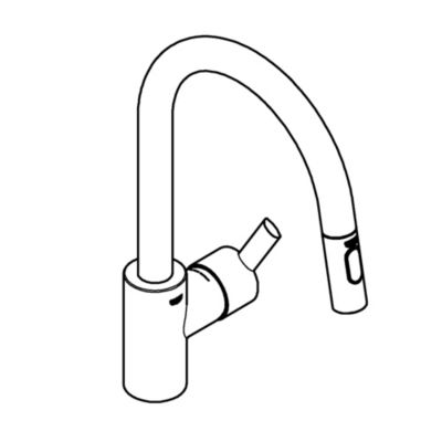 Mitigeur de cuisine avec douchette Feel Supersteel Grohe inox brossé Grohe