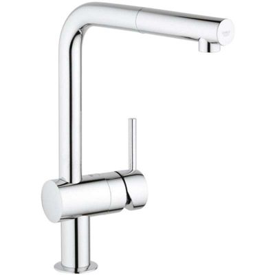 Mitigeur de cuisine avec douchette GROHE bec en l - Chrome