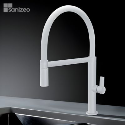 Mitigeur de Cuisine avec Douchette LAOS Blanc Mat - GCE014 IMEX PRODUCTS