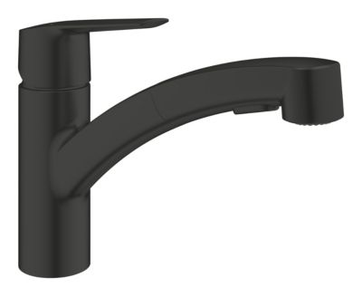 Mitigeur de cuisine avec douchette noir Grohe Start