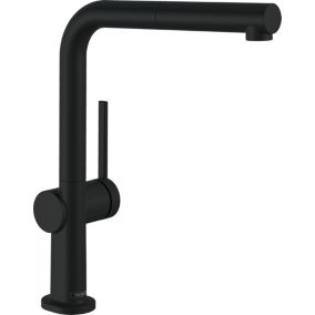 Mitigeur de cuisine avec douchette noir mat Hansgrohe Talis M 54 bec droit