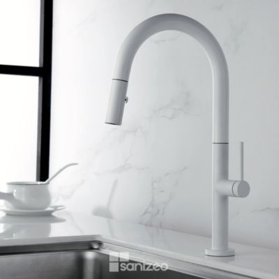 Mitigeur de Cuisine avec Douchette SAMOA Blanc Mat - GCE017/BL IMEX PRODUCTS