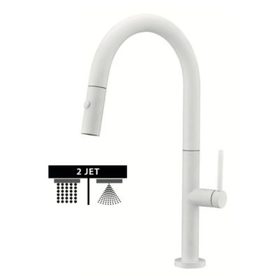 Mitigeur de Cuisine avec Douchette SAMOA Blanc Mat - GCE017/BL IMEX PRODUCTS