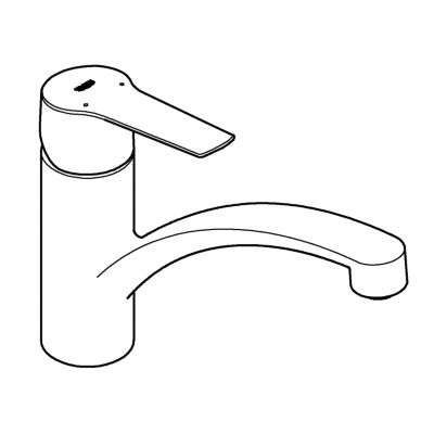 Mitigeur de cuisine bec bas Start Grohe chromé
