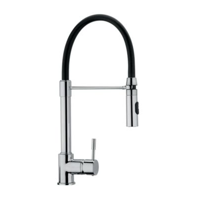 Mitigeur De Cuisine À Bec Haut Avec Douchette Extractible Et Double Jet - Piuma