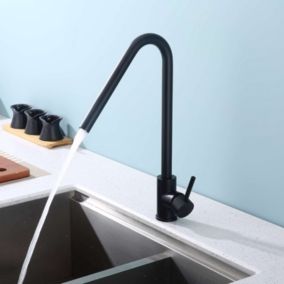 Mitigeur de cuisine bec haut SKY BATH noir mat PVD Inox S304 série TALENT