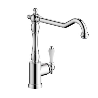 Mitigeur de cuisine Belmore en laiton couleur argenté H.29,6 cm