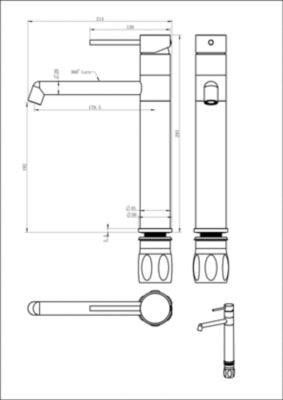 Mitigeur de cuisine chromé Essebagno Lollipop