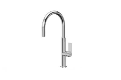Essebagno Hideno Rubinetto da cucina con doccetta in nero e cromo