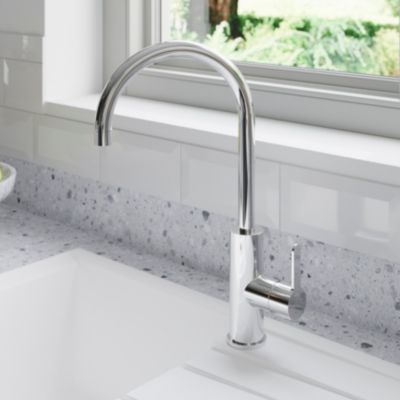 Mitigeur de cuisine chromé GoodHome Zanthe