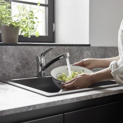 Mitigeur de cuisine chromé Hansgrohe MySport S