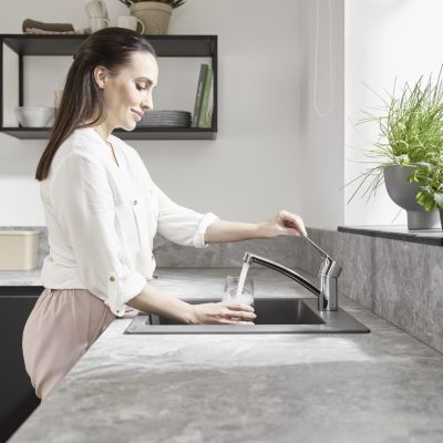 Mitigeur de cuisine chromé Hansgrohe MySport S