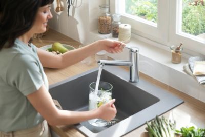 Mitigeur de cuisine chromé Hansgrohe Zesis M33 H. 214mm