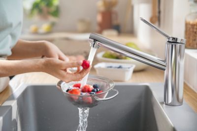 Mitigeur de cuisine chromé Hansgrohe Zesis M33 H. 214mm