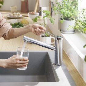 Mitigeur de cuisine chromé Hansgrohe Zesis M33 H. 214mm