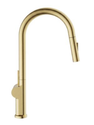 Mitigeur de cuisine doré avec douchette Essebagno Iconic