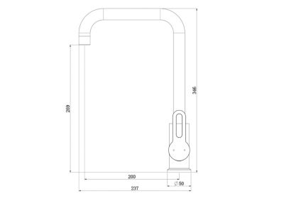 Mitigeur de cuisine doré Essebagno Baltic