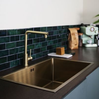 Mitigeur de cuisine doré Essebagno Pure II