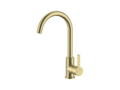 Mitigeur de cuisine en laiton or brossé Essebagno Milo