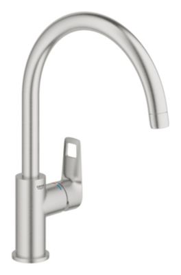 Mitigeur de cuisine Grohe Quickfix Cumbria inox brossé