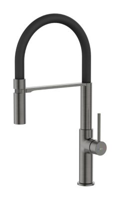 Mitigeur de cuisine gun métal avec douchette EsseBagno Magnet