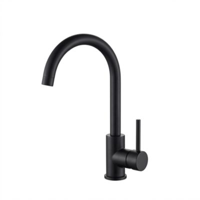 Mitigeur de cuisine haut en laiton noir H.33,5 cm, Cooke & Lewis Katiki