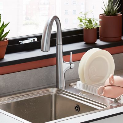 Mitigeur de cuisine laiton brossé GoodHome Edulis