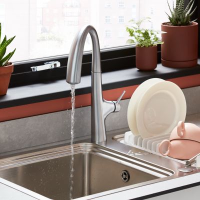 Mitigeur de cuisine laiton brossé GoodHome Edulis