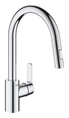 Mitigeur de cuisine medium chromé avec douchette Grohe