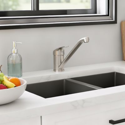 Mitigeur de cuisine nickel brossé Huka