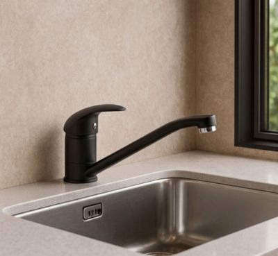 Mitigeur de cuisine noir Essebagno Theo