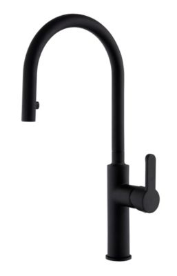 Mitigeur de cuisine noir mat avec douchette Kramer Groupe Basal