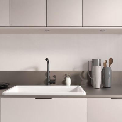 Mitigeur de cuisine noir mat avec douchette Kramer Groupe Nook