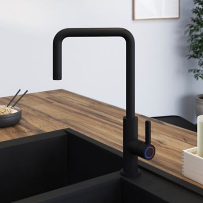 Mitigeur de cuisine noir mat GoodHome Kamut