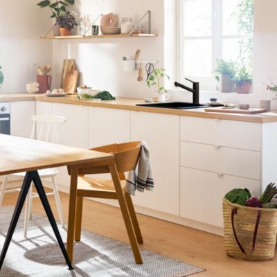 Mitigeur de cuisine noir mat Hansgrohe Zesis M33 H. 214mm