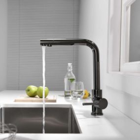 Mitigeur de cuisine osmoseur bec haut SKY BATH noir cristal PVD  série LIFE