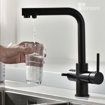 Mitigeur de Cuisine Osmoseur MARSELLA Noir Mat - GOS004/NG IMEX PRODUCTS