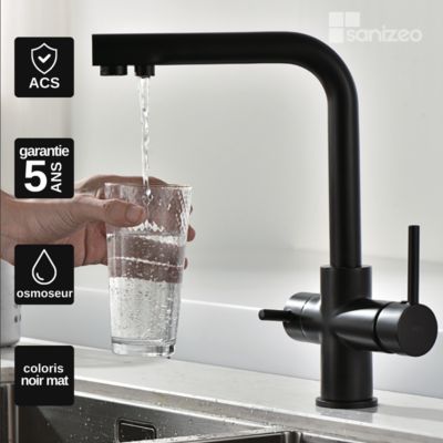 Mitigeur de Cuisine Osmoseur MARSELLA Noir Mat - GOS004/NG IMEX PRODUCTS