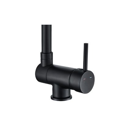 Mitigeur de cuisine rabattable noir mat GoodHome Deltana
