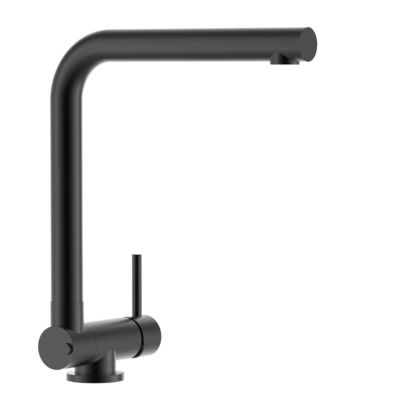 Mitigeur de cuisine Rabattable Sous Fenêtre 4,5 cm Noir Mat Robinet Bec Pivotant
