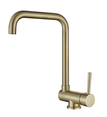 Mitigeur de cuisine rabattable W05 en laiton doré brossé - collection Scamandre