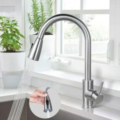 Mitigeur de cuisine Robinet Cuisine  Mitigeur évier en Acier Inoxydable 304 Robinet évier Rotatif à 360