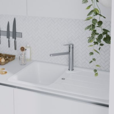 Mitigeur de cuisine titanium GoodHome Phoran